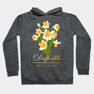 Spring flowers Daffodils-Floral shirts-Gifts with printed flowers Hoodie